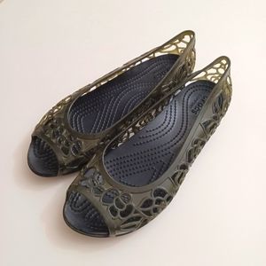 Crocs Jelly Flats Black Size 6 W